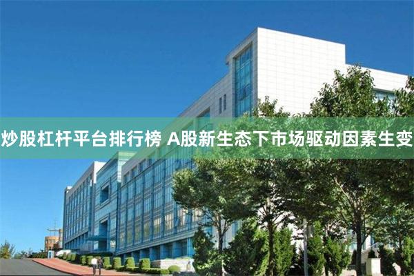 炒股杠杆平台排行榜 A股新生态下市场驱动因素生变