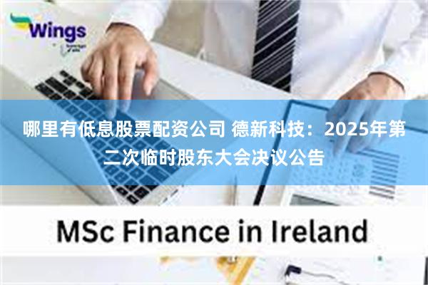 哪里有低息股票配资公司 德新科技：2025年第二次临时股东大会决议公告