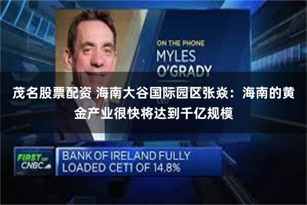 茂名股票配资 海南大谷国际园区张焱:海南的黄金产业很快将达到千亿规模